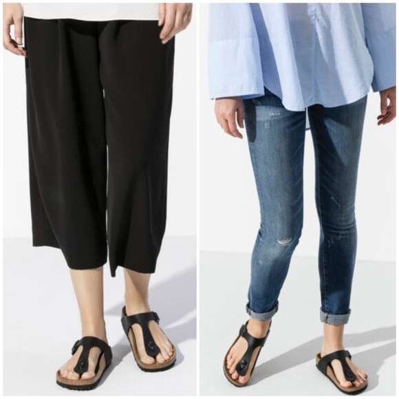 Birkenstock Gizeh Sandals Womens Size 41 Size 10-10.5 Black Birko-Flor T Strap - Picture 3 of 16